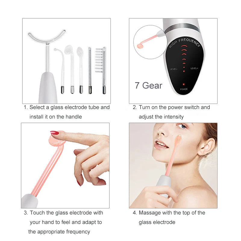 6-in-1 High Frequency Skin Therapy Wand