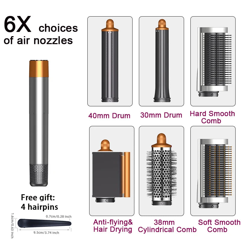 6-in-1 Professional Curling Hair Styler