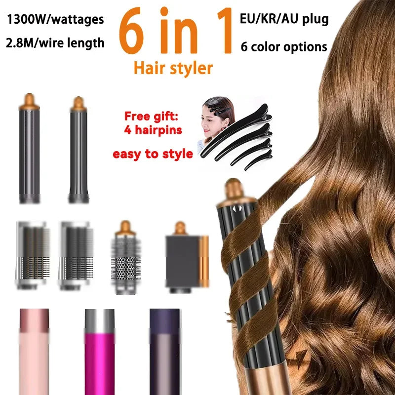 6-in-1 Professional Curling Hair Styler